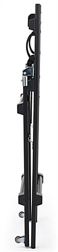 Folding TV easel with compact storage size