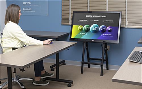 Folding TV easel for LCD monitors