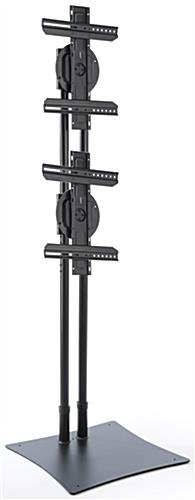 Freestanding dual TV stand with rotating brackets