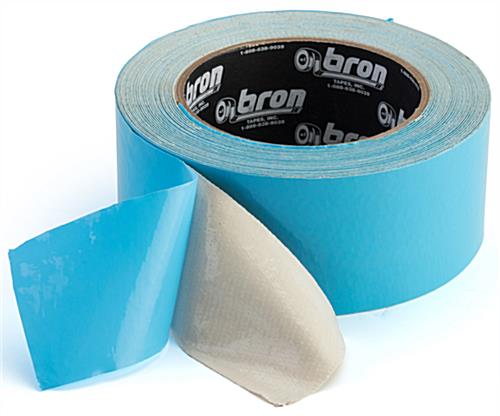 Removable carpet tape with blue liner
