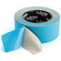 Removable carpet tape with blue liner