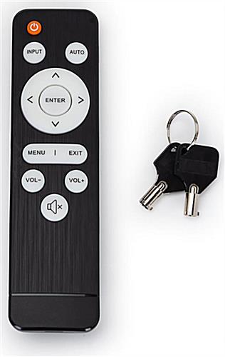 A remote and two maintenance keys are included