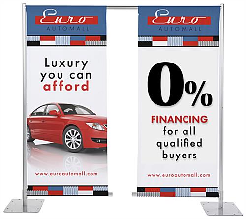 Personalized banner graphics for DUALBNRST6DSCP with dye sublimation printing process
