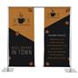 Custom dual outdoor banner display with two double sided graphics