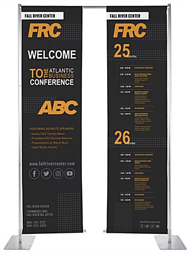 Custom outdoor banner stand with full color dye sublimation printing