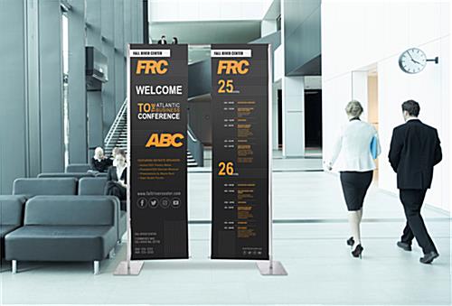 Custom outdoor banner stand with floor standing design