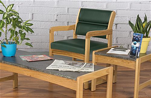 Green Reception Area Chair, 19.5" Seat Width