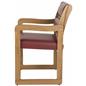 “Wine” Wooden Lobby Chair, 33.5" Overall Height