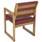 “Wine” Wooden Lobby Chair with Vinyl Upholstry