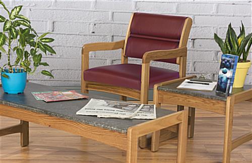 “Wine” Wooden Lobby Chair, Floor Standing