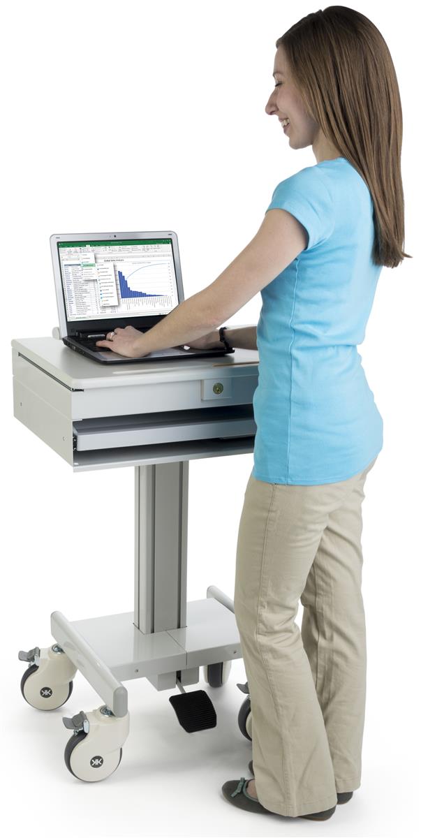 Medical Laptop Cart Locking Drawer