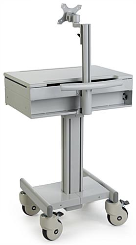 Medical Computer Cart for Sitting or Standing