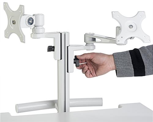 Dual Monitor Medical Cart for 15" - 27" Screens