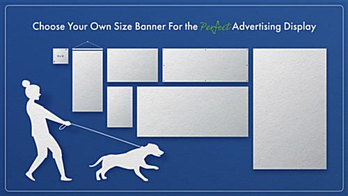 Full color custom banners with unique choose your own size function