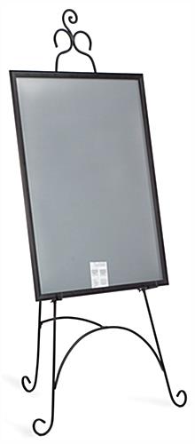 Decorative Metal Display Easel | Black Finish with Ornate Details