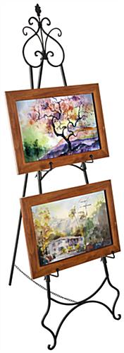 Adjustable Wrought Iron Easel Supports 2 Frames
