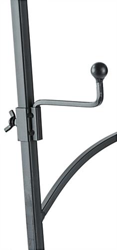 Adjustable Wrought Iron Easel with Adjustable Hooks