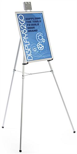 Silver Easel Stand with 18” x 24” Snap Frame with Protective Lens