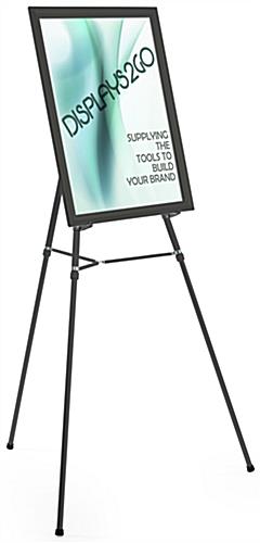 Black Easel Stand with 22” x 28” Snap Frame with Adjustable Legs 