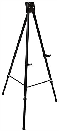 Black Easel Stand with 36” x 48” Snap Frame with 2 Picture Brackets