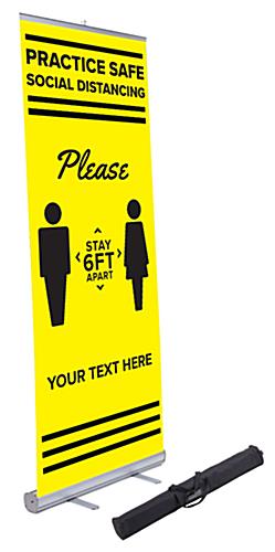 33x78 safe distance floor poster with social distancing graphics