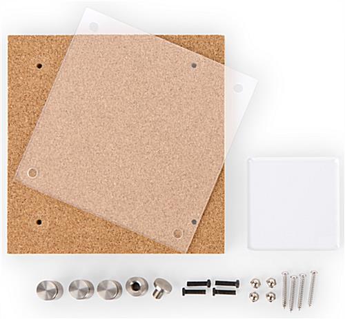 Custom acrylic signs with wall mounting hardware included