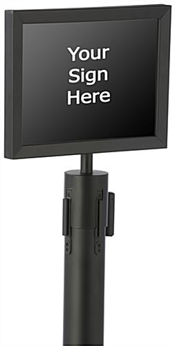 11” x 8.5” Stanchion Sign Holder with PVC Backer