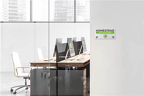 Recycled acrylic custom office wall signs for easy customization