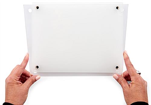 Recycled acrylic custom office wall signs with mounting hardware