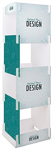 Flat pack cube display signage with design online
