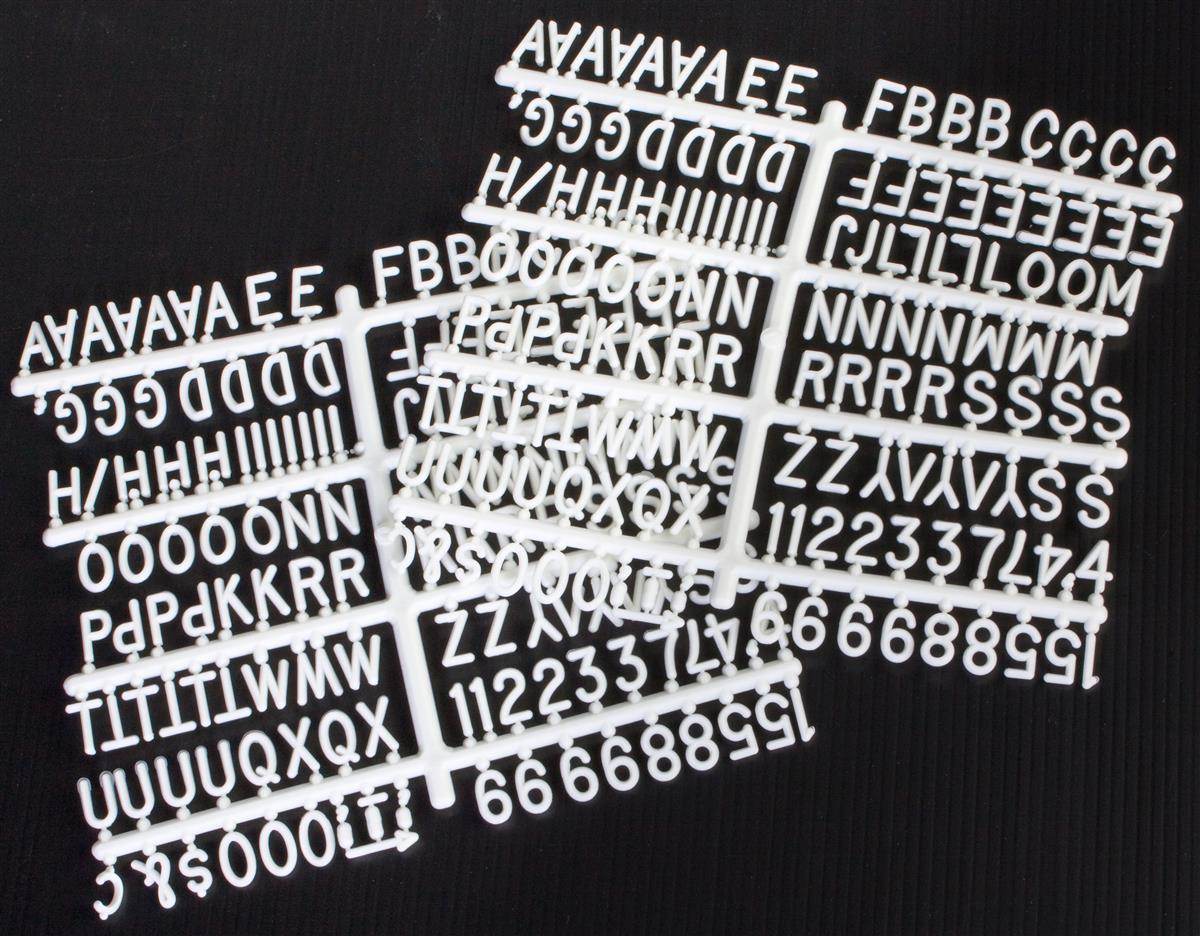 Changeable Letter Set 3/4" Letters, (2) Sheets