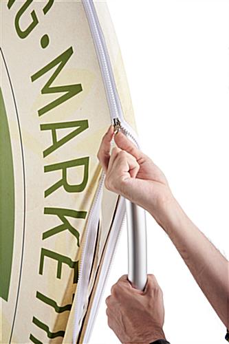 Replacement graphics for EM7BWALL circle backdrops with zipper for attachment