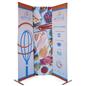 Fabric banner display stand with aluminum feet