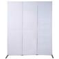 Fabric banner display stand with sturdy aluminum feet