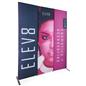 Fabric banner display stand with single sided printing