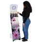 Tension fabric literature banner stand is 6 feet tall