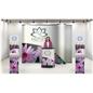 Tension fabric literature banner stand features a full color graphic 
