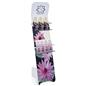 Tension fabric literature banner stand with two literature holder racks