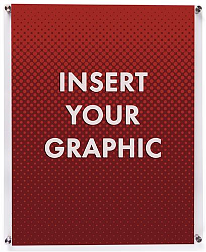 Acrylic wall mount sign holder with dual orientation