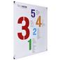 Acrylic wall mount sign holder with set of four stainless steel standoffs 