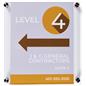 Acrylic wall mount sign holder with 4 through grip standoffs