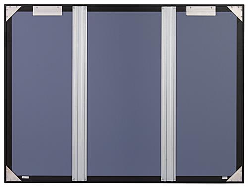 Aluminum frame bulletin board with wall-mounting brackets