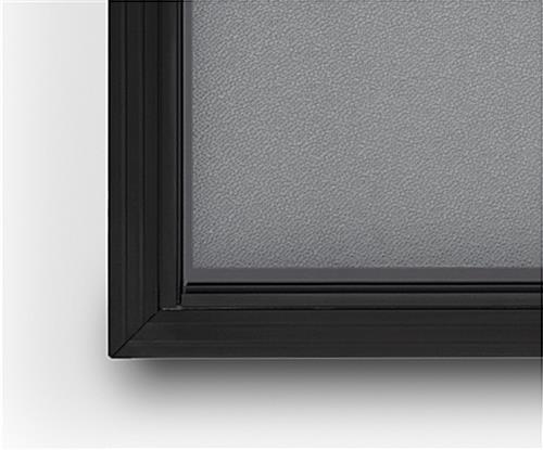 Aluminum frame bulletin board with sleek black aluminum frame