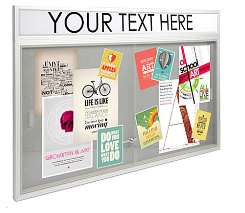 4 X 3 Enclosed Bulletin Board Gray Fabric Sliding Glass Door