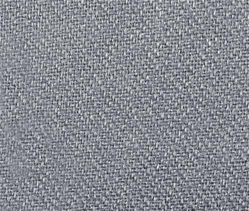 Polycarbonate notice board with gray fabric covered corkboard