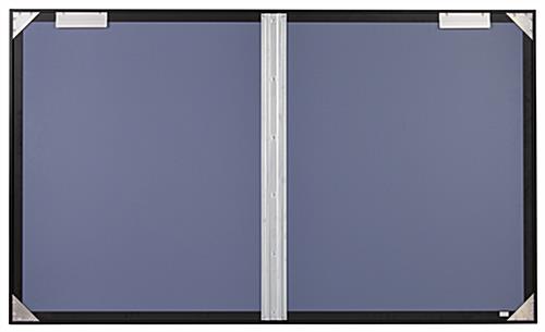 Polycarbonate notice board with brackets for indoor wall mounting