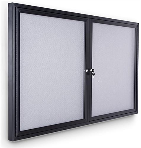 Enclosed Polycarbonate Bulletin Board | Locking Swinging Doors