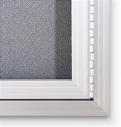 Enclosed polycarbonate bulletin board with swing doors and silver frame