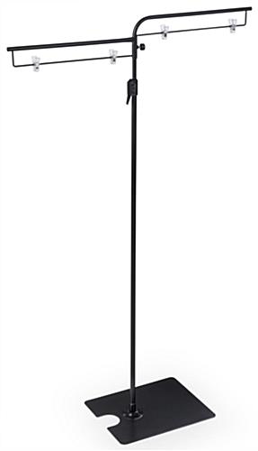 Dual Sign Clip Floorstand for Retail at Lowest Height