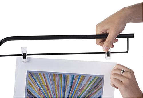 Dual Sign Clip Floorstand for Retail with 4 Fasteners